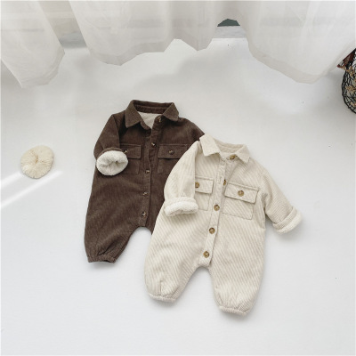 Boys and Girls Designer Clothing Suits Fshaion Kids Brand Solid Color Set Childrens Plus Velvet Thick Jumpsuit Baby Climbing Suit 2020, Beige
Boys and Girls Designer Clothing Suits Fshaion Kids Brand Solid Color Set Childrens Plus Velvet Thick Jumpsuit Baby Climbing Suit 2020, Beige