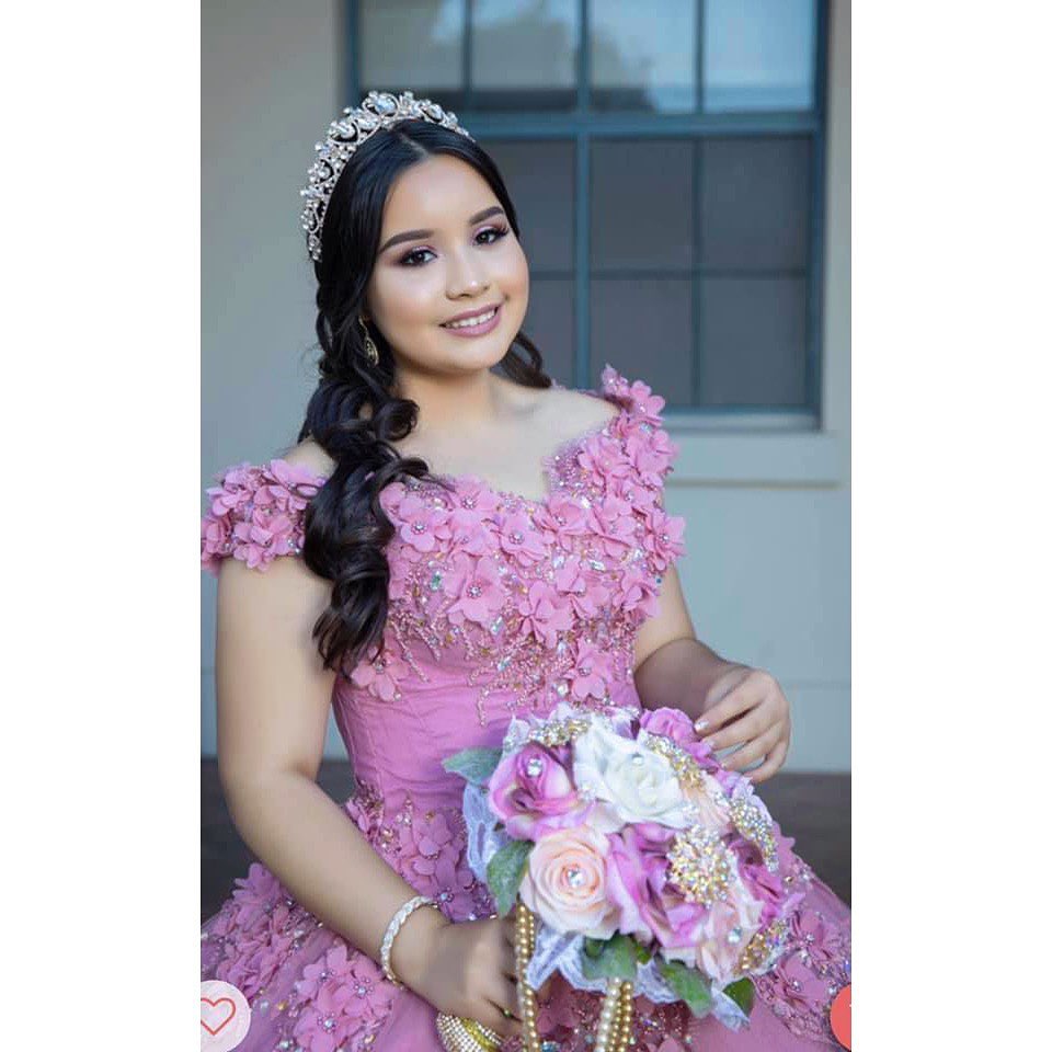 Luxurious Blush Pink Sexy Quinceanera Prom Dresses Beaded Crystals Hand Made Flowers Sheer Neck Evening Party Sweet 16 Dress