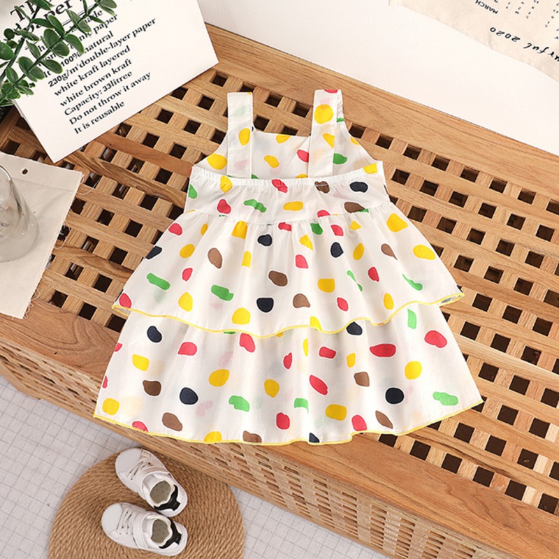 New Hot 1-6 Years Baby Girl's Dress Summer Cotton Dress Short Sleeves Casual Polka Dot Printed Sling, White
New Hot 1-6 Years Baby Girl's Dress Summer Cotton Dress Short Sleeves Casual Polka Dot Printed Sling, White