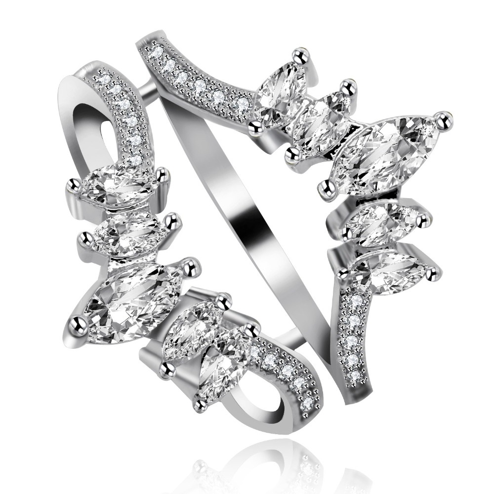 925 Sterling Silver Marquise Cut Cubic Zirconia Wedding Ring Enhancer for Women Fashion Engagement Anniversary Jewelry Y530
925 Sterling Silver Marquise Cut Cubic Zirconia Wedding Ring Enhancer for Women Fashion Engagement Anniversary Jewelry Y530