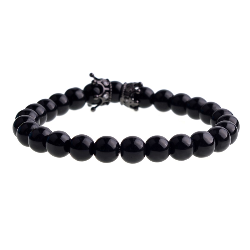 Double Crown Bracelet Beads Bracelet King Queen Luxury Charm Couple Jewelry Christmas Gift Lady Men