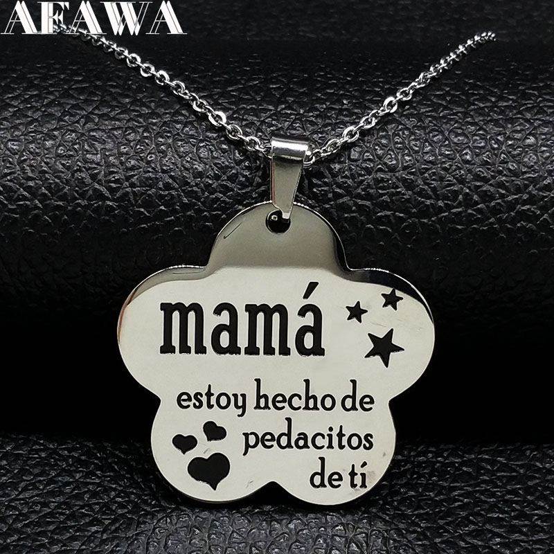 2019 Mama Stainless Steel Chains Necklace for Women Black Enamel Silver Color Statement Necklace Jewelry dia de la madre N18132
2019 Mama Stainless Steel Chains Necklace for Women Black Enamel Silver Color Statement Necklace Jewelry dia de la madre N18132