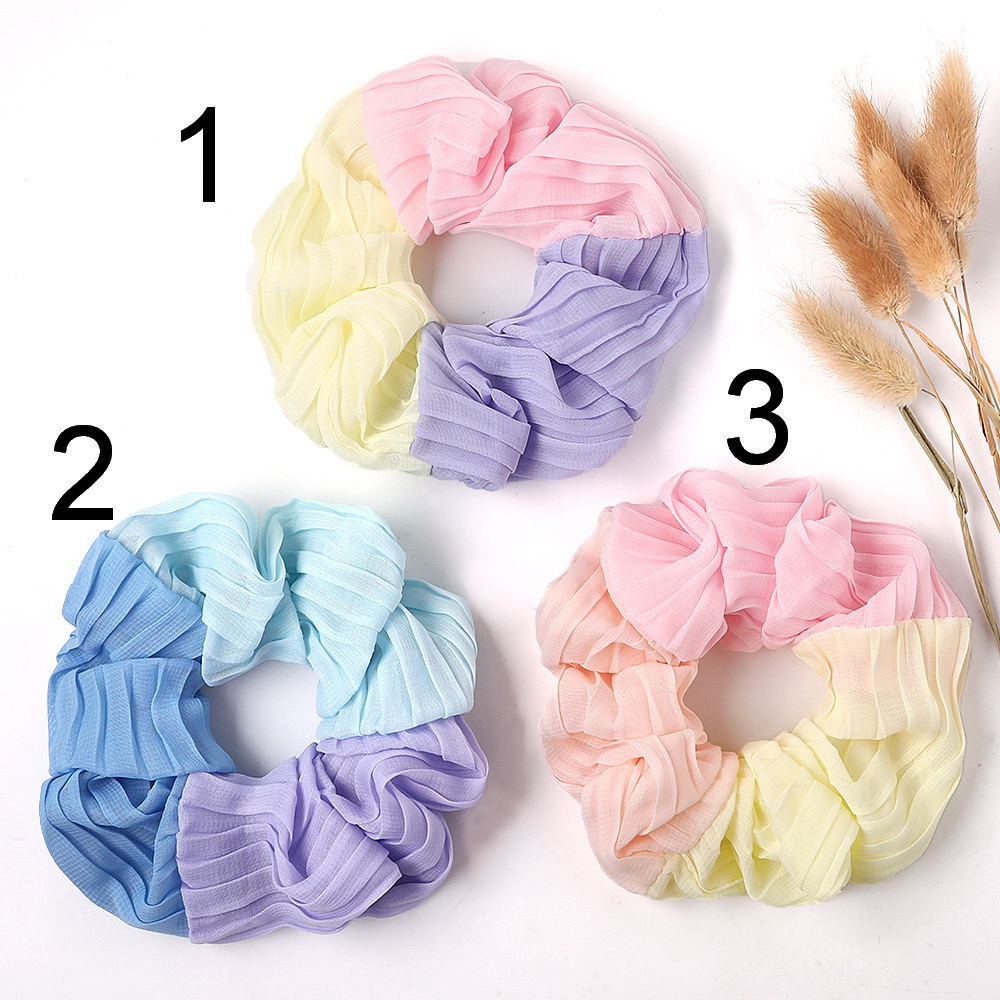 Scrunchie Stretch Headband Scrunchies Hair Tie for Women Girls Ponytail Hair Holder Rope Chiffon Headwear Hair Accessories 30pcs 1030B