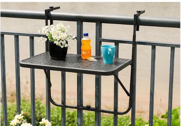Balcony Hanging Table Furniture Railing Metal Iron rack Foldable European Simple Mini Wall Hangings Learning Tables