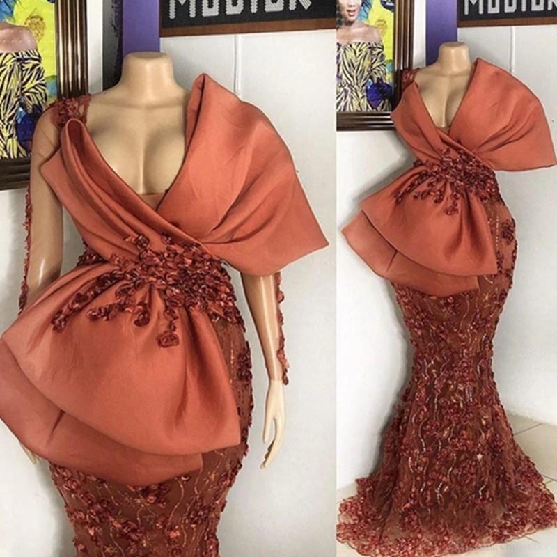 Prom Dresses 2020 Arabic Aso Ebi Stylish Lace Sexy Evening Dresses Long Sleeves Mermaid Prom Dresses Vintage Formal Party Robe De Soiree