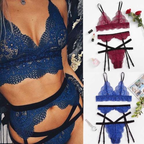 Women Sexy Lace Lingerie Set Babydoll G-String Thong Underwear Nightwear Exotic Sets M-4XL, Blue
Women Sexy Lace Lingerie Set Babydoll G-String Thong Underwear Nightwear Exotic Sets M-4XL, Blue