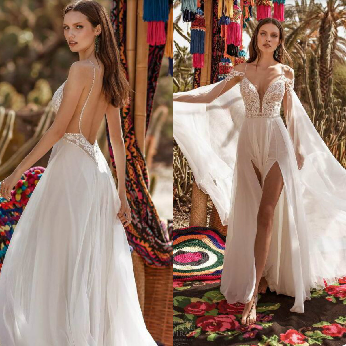 2020 Spaghetti Boho Wedding Dresses with Wrap Thigh High Slits Lace Top Backless Beach Wedding Gowns Bridal Dress Vestido de noiva, Custom a matching veil
2020 Spaghetti Boho Wedding Dresses with Wrap Thigh High Slits Lace Top Backless Beach Wedding Gowns Bridal Dress Vestido de noiva, Custom a matching veil