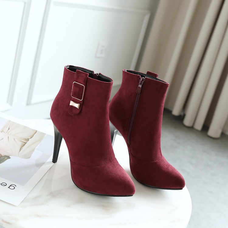 Oversized boots women shoes ankle boots for women ladies shoes woman winter Belt buckle metal decoration, Wine red
Oversized boots women shoes ankle boots for women ladies shoes woman winter Belt buckle metal decoration, Wine red