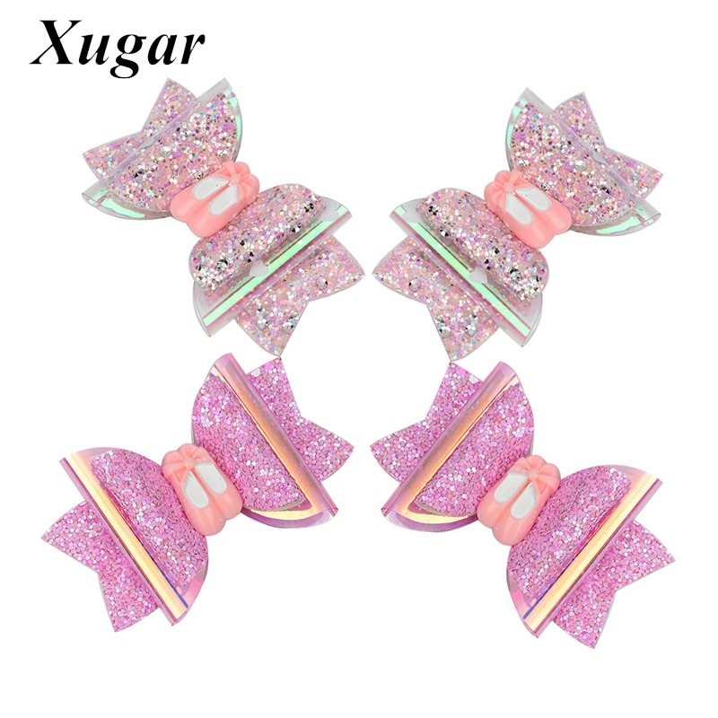 Xugar 2 Pcs/lots 3" Glitter Ballet Dance Shoe Shape Hair Clips For Girls Kids Back To School Hair Bows Hairpins Accessories
Xugar 2 Pcs/lots 3" Glitter Ballet Dance Shoe Shape Hair Clips For Girls Kids Back To School Hair Bows Hairpins Accessories