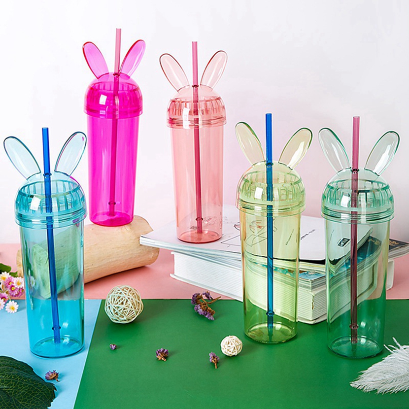 Rabbit Ear Tumblers Colorful Transparent Mouse Ear Water Bottle With Straw and Lid Cup Milke Coffee Mug Girls Gift HHA1372, 500ml
Rabbit Ear Tumblers Colorful Transparent Mouse Ear Water Bottle With Straw and Lid Cup Milke Coffee Mug Girls Gift HHA1372, 500ml