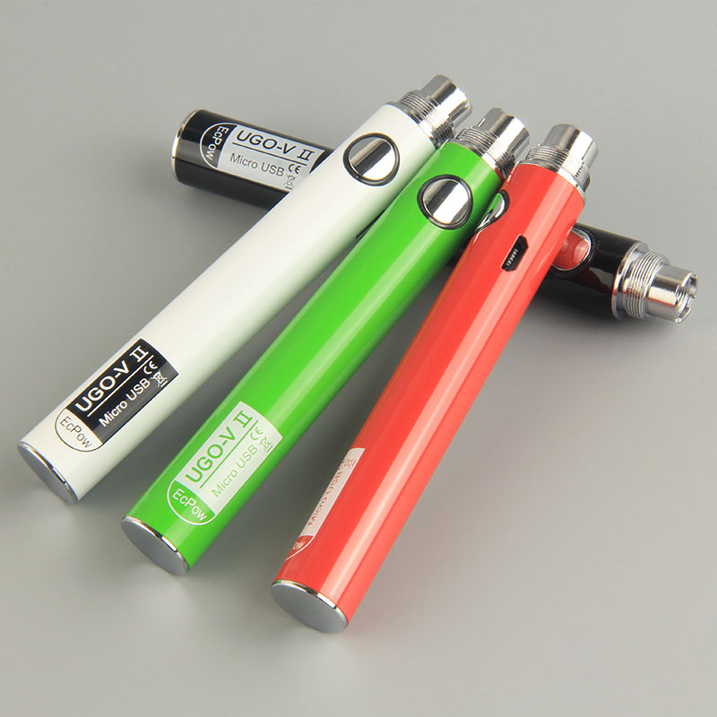 EVOD UGO V II Electronic Cigarette Vape Pen 510 Thread Battery 650 900 mAh eGo Micro USB Passthrough fit CE4 CE5 Ego Atomizer
EVOD UGO V II Electronic Cigarette Vape Pen 510 Thread Battery 650 900 mAh eGo Micro USB Passthrough fit CE4 CE5 Ego Atomizer
