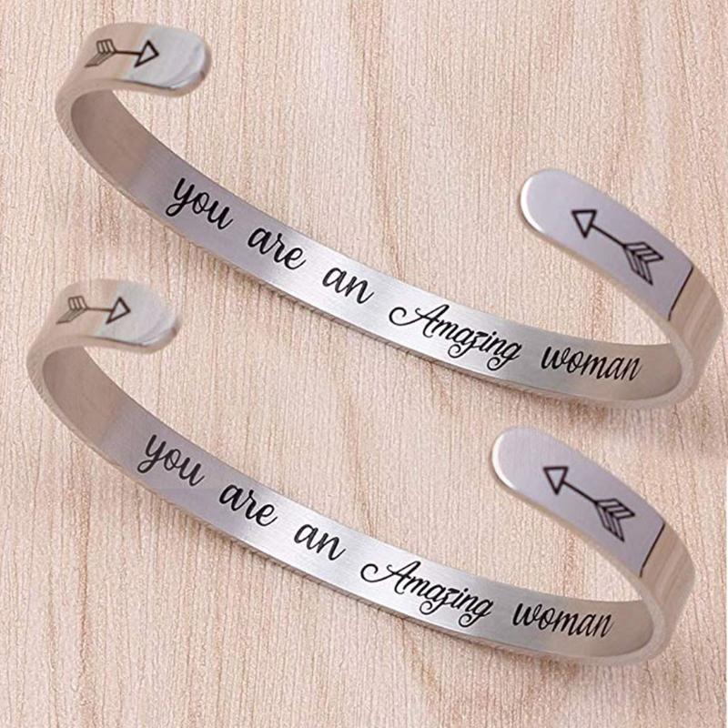 2pcs Handmade Lettering Silver Metal Cuff Bangles Titanium Steel Bracelets Women Jewellery Pulseira Feminina Bracelet Gifts
2pcs Handmade Lettering Silver Metal Cuff Bangles Titanium Steel Bracelets Women Jewellery Pulseira Feminina Bracelet Gifts