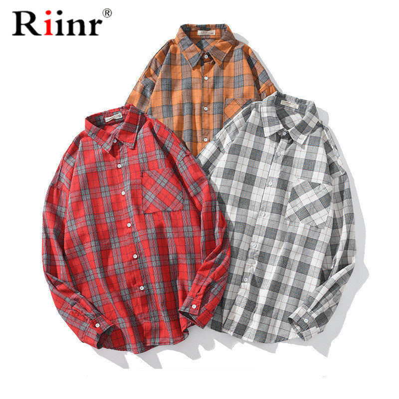 Riinr Men Long-Sleeved Plaid Shirts Fashion Brand Men' Comfortable Trend Shirt Autumn New Lapel Thin Shirt Male, Red
Riinr Men Long-Sleeved Plaid Shirts Fashion Brand Men' Comfortable Trend Shirt Autumn New Lapel Thin Shirt Male, Red