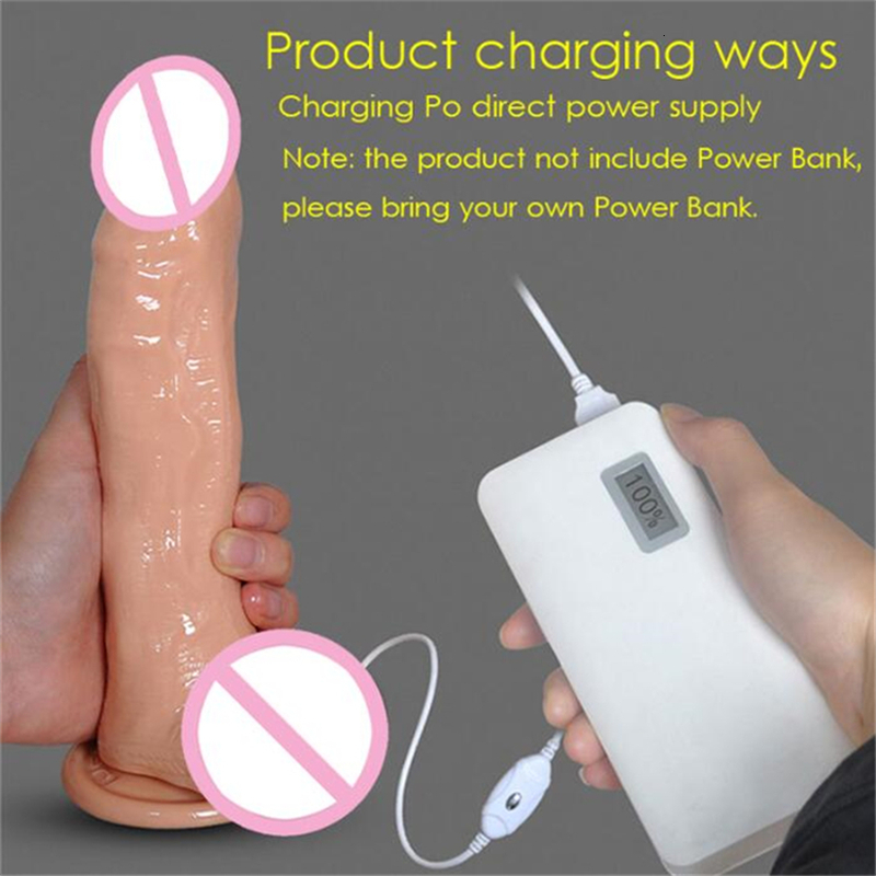 Ataullah 23CM Vibrator Sex Toys for Woman 10 Speeds Big Dildo Realistic Silicone Huge Dildo Penis Powerful Adult Toy ST115 Y191022