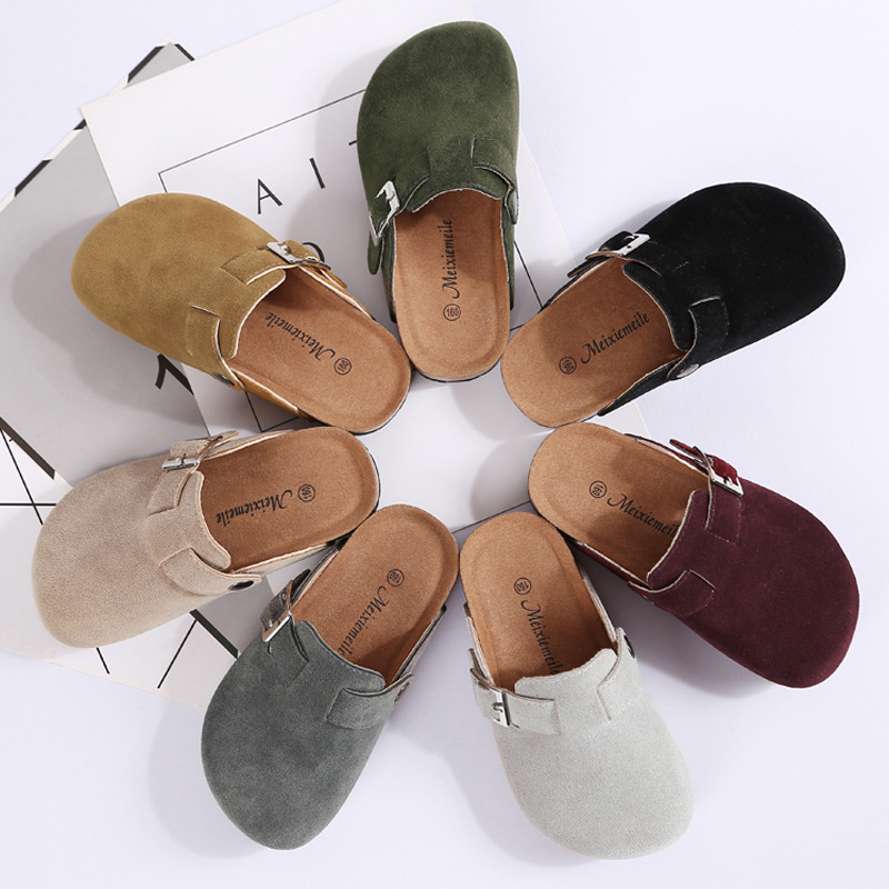 Girls Slippers Kids Cork Home Shoes baby boys Children Fashion Suede Casual Sandals 2019 Autumn Comfortable Children Slippers
