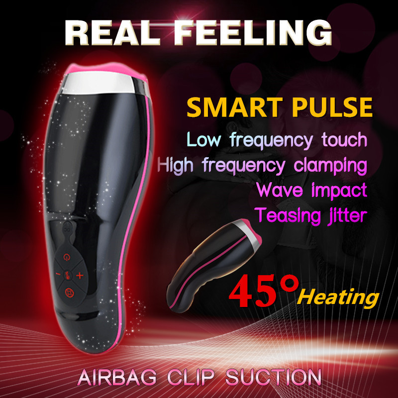 Auto Heating Sucking Male Masturbator Cup Smart Pulse Flashlight Vibrator vagina real pussy Sex Machine Blowjob Sex Toys For Man T191227