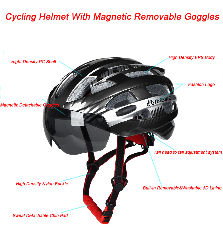Cycling Helmet With Removable Goggles Mtb Mountain Bike Cycling Helmets for Men off-road bicycle helmet Safely cap 230g, Color 4
Cycling Helmet With Removable Goggles Mtb Mountain Bike Cycling Helmets for Men off-road bicycle helmet Safely cap 230g, Color 4