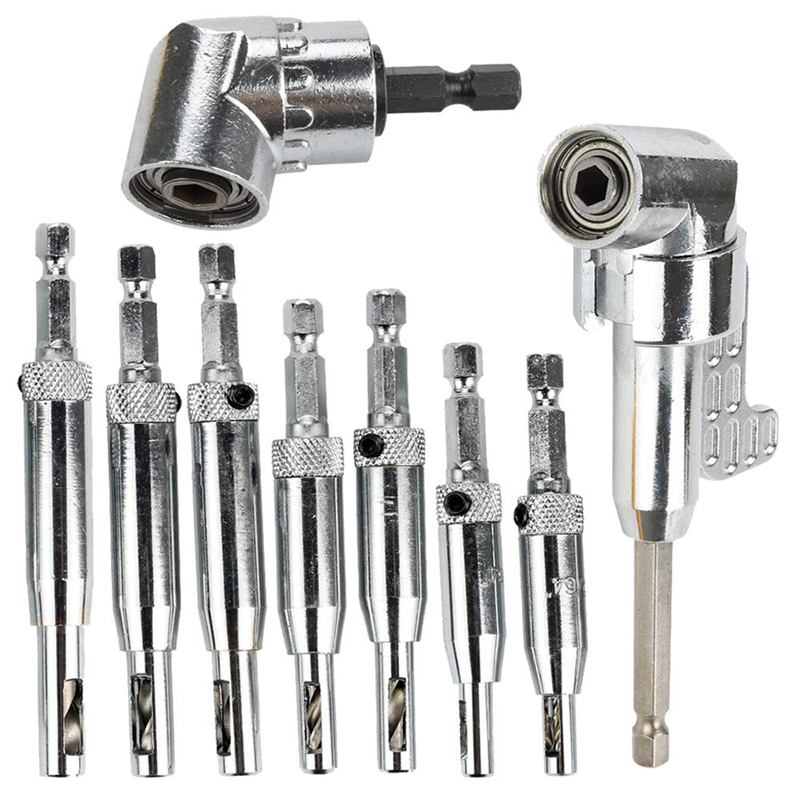 Hot XD-7pcs 1/4 Inch Hex Shank Self Centering Hinge Drill Bits + 1pc 105 Degree Right Angle Drill + 1pc Angle Extension Socket H
Hot XD-7pcs 1/4 Inch Hex Shank Self Centering Hinge Drill Bits + 1pc 105 Degree Right Angle Drill + 1pc Angle Extension Socket H