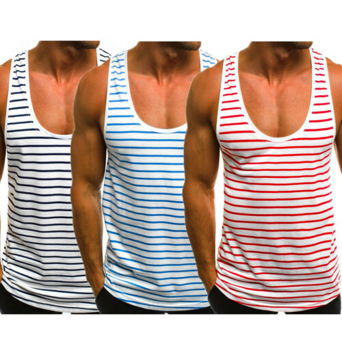 Men's Stripe Sleeveless Vest Summer Beach Training Gym Holiday Tank Top Male Cotton Top Striped Clothing, Black
Men's Stripe Sleeveless Vest Summer Beach Training Gym Holiday Tank Top Male Cotton Top Striped Clothing, Black