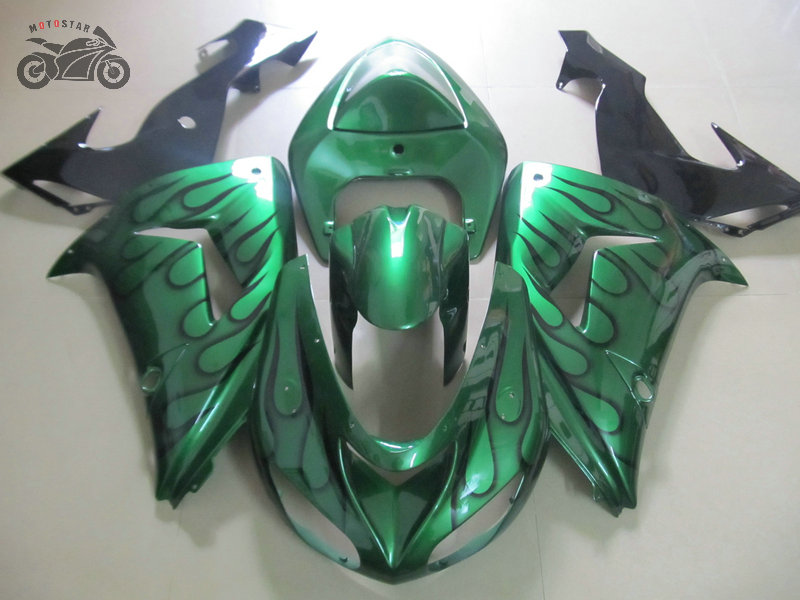 High quality Chinese fairing parts for KAWASAKI Ninja 2006 2007 ZX10R black flames green fairings body parts ZX 10R 06 07 ZX-RR ZX-10R, Customize other mold
High quality Chinese fairing parts for KAWASAKI Ninja 2006 2007 ZX10R black flames green fairings body parts ZX 10R 06 07 ZX-RR ZX-10R, Customize other mold