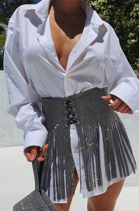 EASTOKES Women Sexy Rhinestone Tassel Skirts Lace Up Laides Clubwear Party Sexynight Summber Beach Rave Festival Mini Skirts, Black
EASTOKES Women Sexy Rhinestone Tassel Skirts Lace Up Laides Clubwear Party Sexynight Summber Beach Rave Festival Mini Skirts, Black