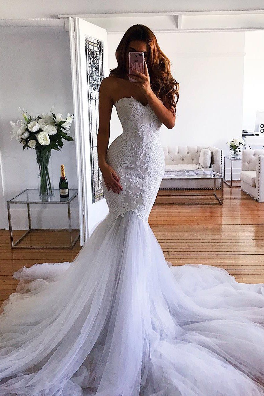 Arabic Mermaid Wedding Dresses Sweetheart Appliques Tulle Fishtail Garden Bridal Gowns For Women Plus Size 2020, Green
Arabic Mermaid Wedding Dresses Sweetheart Appliques Tulle Fishtail Garden Bridal Gowns For Women Plus Size 2020, Green
