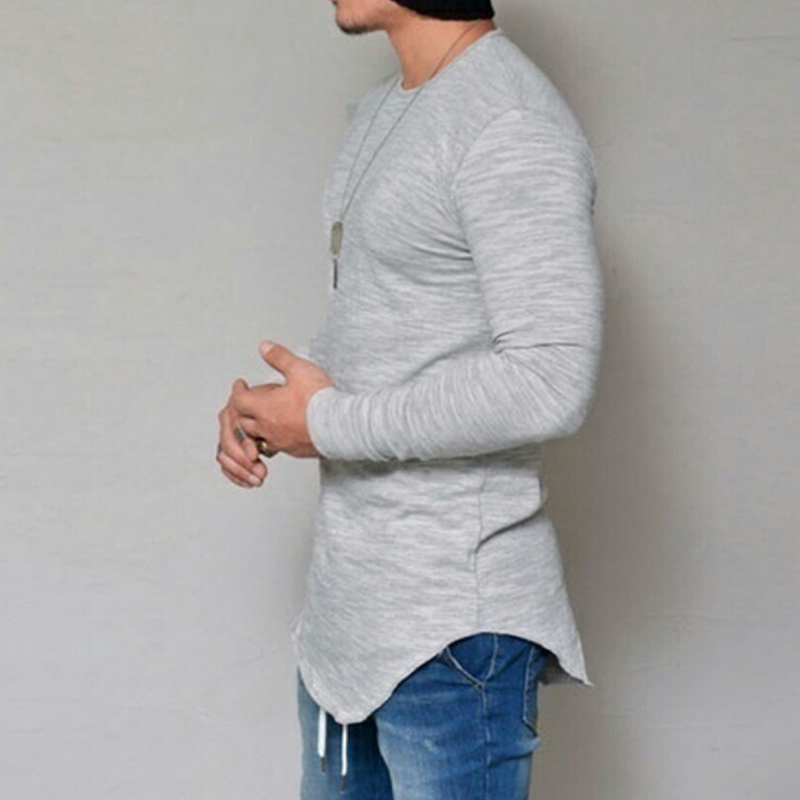 10 Colors Plus Size S-4XL 5XL Summer&Autumn Fashion Casual Slim Elastic Soft Solid Long Sleeve Men T Shirts Male Fit Tops Tee CX200707