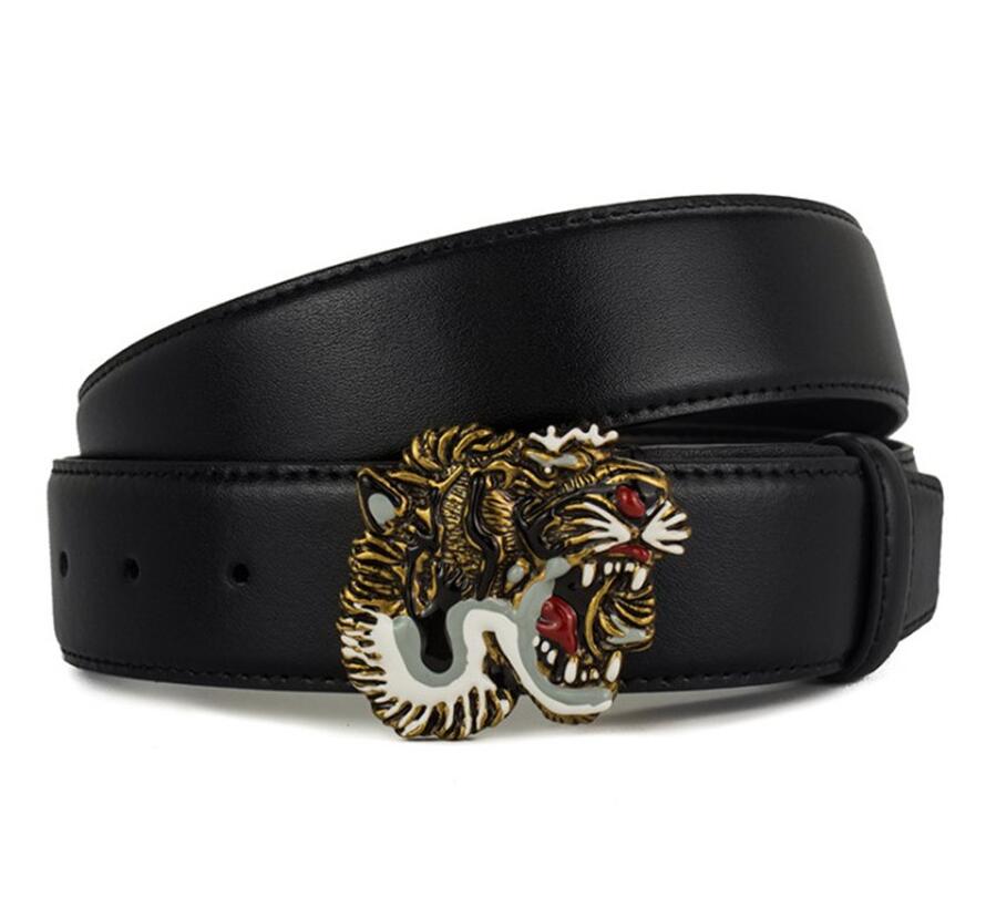 2020 Classic Mens Woman Designer Belts Man Womens Luxury Belt Fashion LettersG Tigers Smooth Buckle Belts Width 3.8cm 2 Color Available