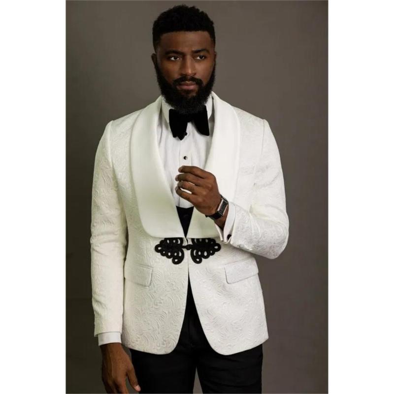 Groom Tuxedos Suits Best Men Shawl Lapel High Quality Embossing Wedding Men Grooms 3 Pieces ( Jacket+Pants+Vest+Tie ) E60, Same the picture
Groom Tuxedos Suits Best Men Shawl Lapel High Quality Embossing Wedding Men Grooms 3 Pieces ( Jacket+Pants+Vest+Tie ) E60, Same the picture