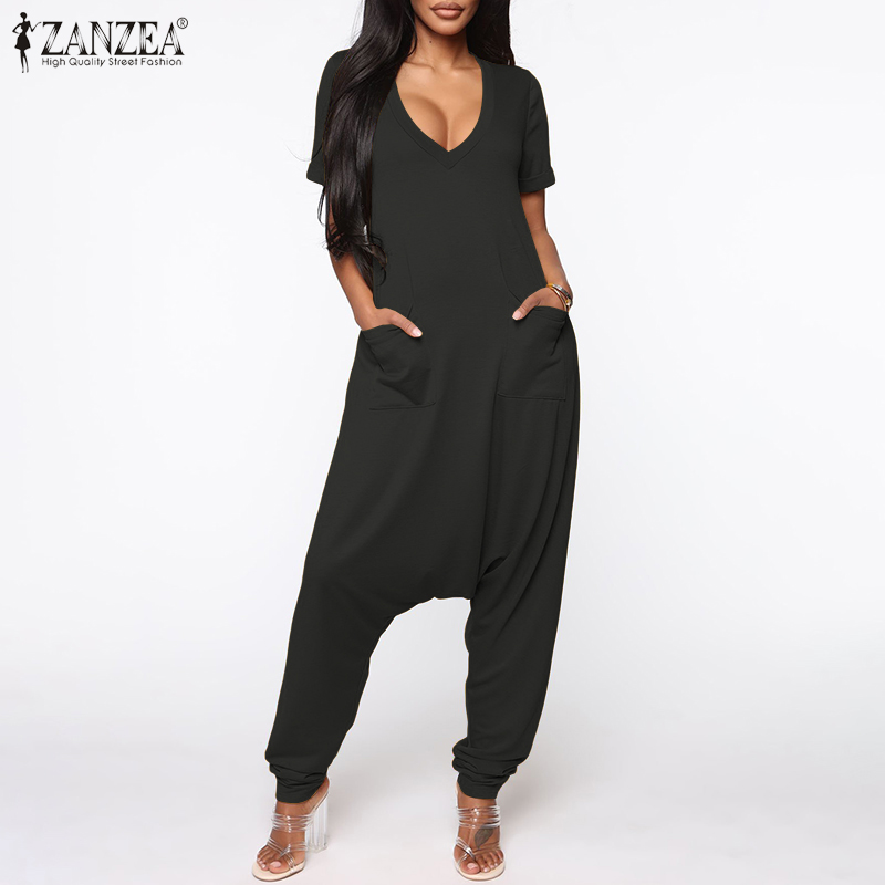 Plus Size Women's Summer Overalls ZANZEA 2020 Elegant Drop Crotch Jumpsuits Short Sleeve Playsuits Female Casual Solid Pants, Yellow
Plus Size Women's Summer Overalls ZANZEA 2020 Elegant Drop Crotch Jumpsuits Short Sleeve Playsuits Female Casual Solid Pants, Yellow