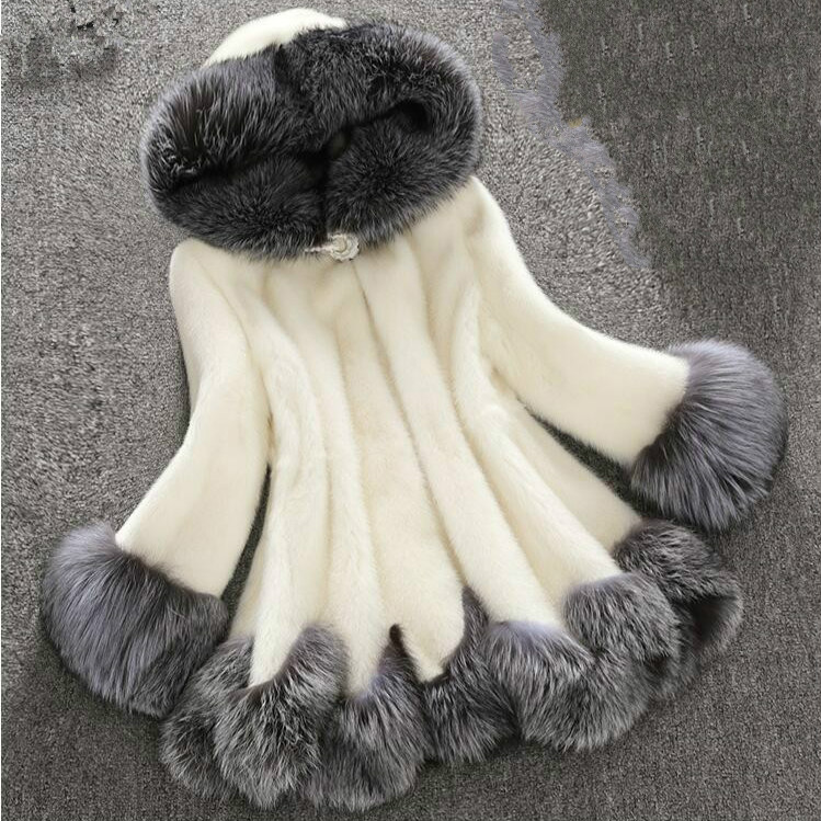faux fur coat women white gray with fur hat jacket mink luxury women long coat Imitation jacket plus size 6XL
faux fur coat women white gray with fur hat jacket mink luxury women long coat Imitation jacket plus size 6XL