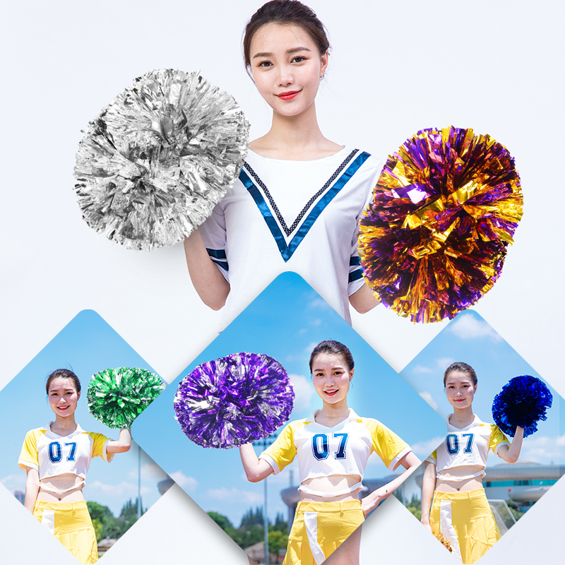 1pc Metallic PET Cheerleader Pom Ppom Girl Cheering Dance Decorator Cheerleading Pompon Pompoms Hhandle colorfast
1pc Metallic PET Cheerleader Pom Ppom Girl Cheering Dance Decorator Cheerleading Pompon Pompoms Hhandle colorfast