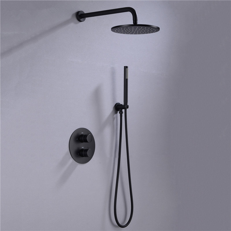 Brass Shower Faucets 8-12" Rainfall Shower Head Bathroom Shower Set Diverter 2 Functions Thermostatic Valve
Brass Shower Faucets 8-12" Rainfall Shower Head Bathroom Shower Set Diverter 2 Functions Thermostatic Valve