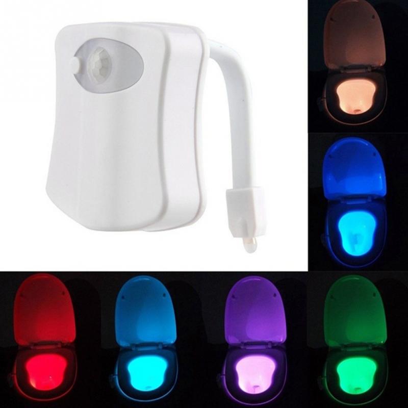 Toilet Night light LED Lamp Smart Bathroom Human Motion Activated PIR 8 Colours Automatic RGB Backlight for Toilet Bowl Lights
Toilet Night light LED Lamp Smart Bathroom Human Motion Activated PIR 8 Colours Automatic RGB Backlight for Toilet Bowl Lights