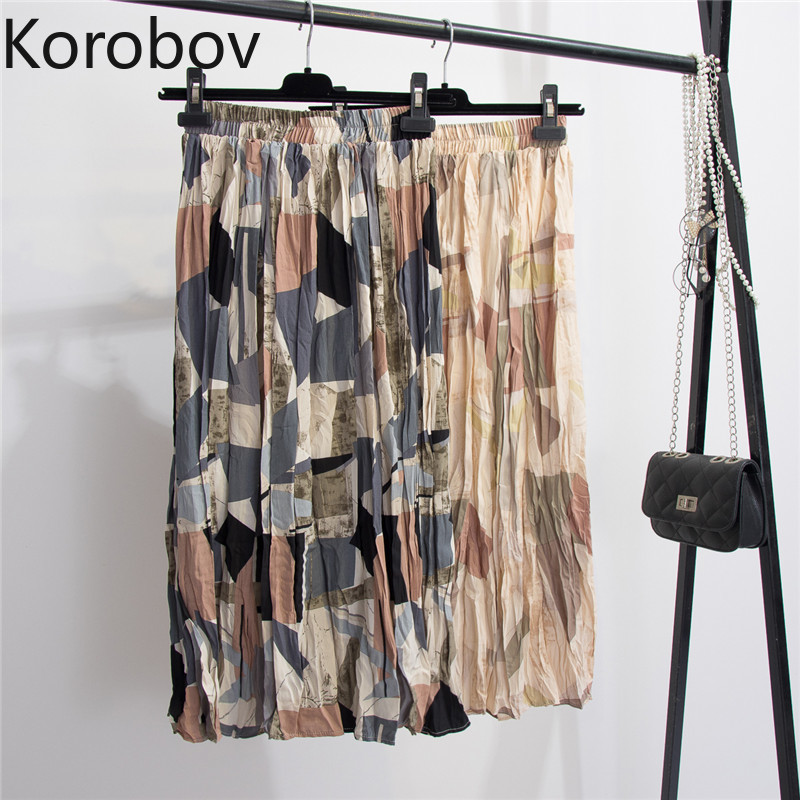 Korobov Summer 2020 New Holiday Beach Style Skirt Women High Waist Hip Pleat Design Jupe Behemian Print Faldas Mujer, Blue
Korobov Summer 2020 New Holiday Beach Style Skirt Women High Waist Hip Pleat Design Jupe Behemian Print Faldas Mujer, Blue