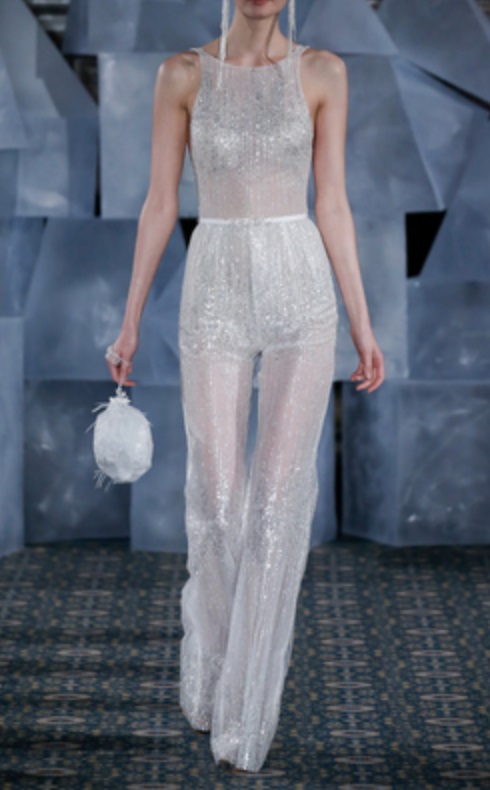2019 Mira Zwillinger Prom Dresses Fashion Jumpsuit Illusion Sexy Backless Sequins Evening Gowns Custom Made Sash Special Occasion Dress