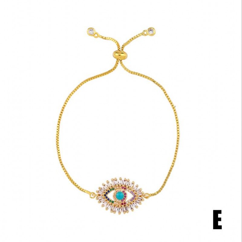 Sterg Sier & Gold Fill 2024 Top Zirconia Lucky Women's Bracelet