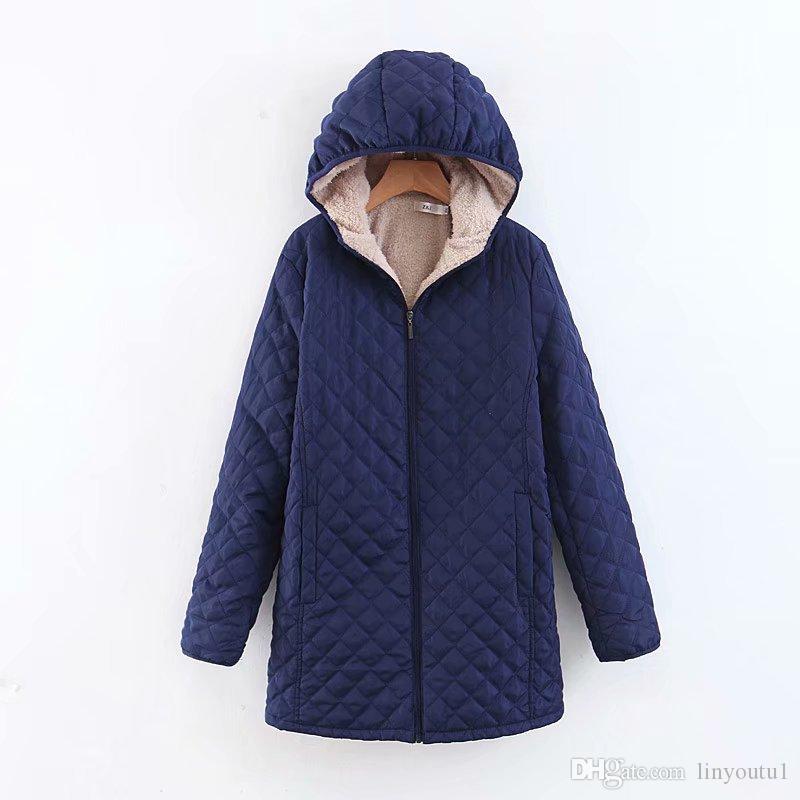 women coats Fashion Winter Women Long Sleeve Hooded Sweatshirt Coat Warm Thicken Zipper Outerwear Hoodies Jacket Female Coats