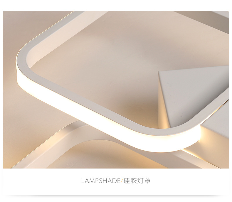 Led Nordic modern minimalist office aluminum Ceiling Lights rectangular bedroom restaurant pendant lamp
