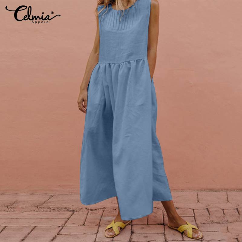 Bohemian Long Dress Plus Size Sundress Celmia Women' Sleeveless Casual Solid Loose Pleated Beach Robe Ladies Party Maxi Vestido, Black
Bohemian Long Dress Plus Size Sundress Celmia Women' Sleeveless Casual Solid Loose Pleated Beach Robe Ladies Party Maxi Vestido, Black