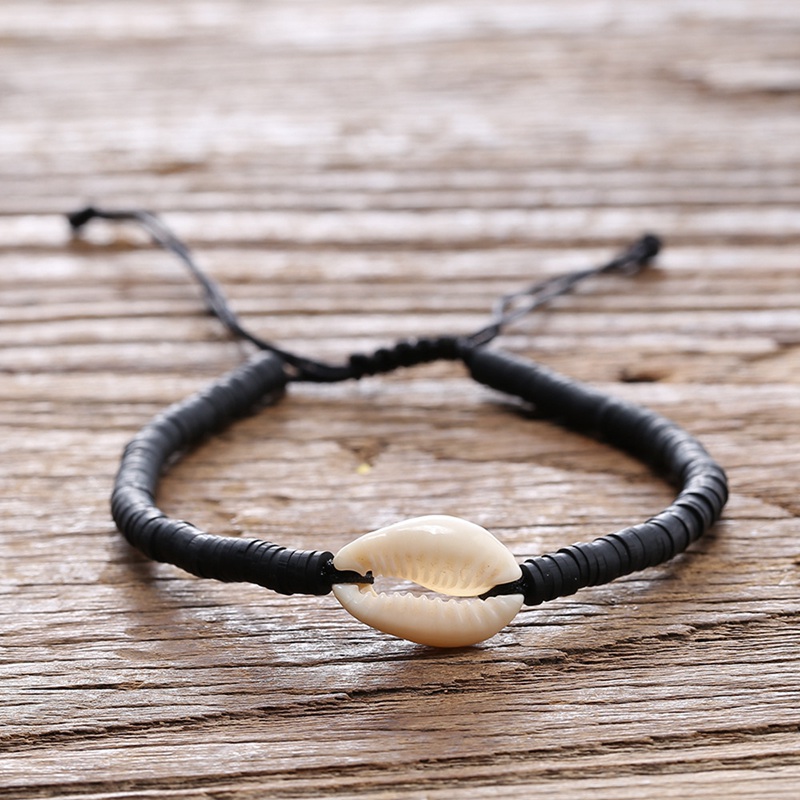 Hand wrapped shell woven resin friendship bracelet female girl wrist rope adjustable birthday gift