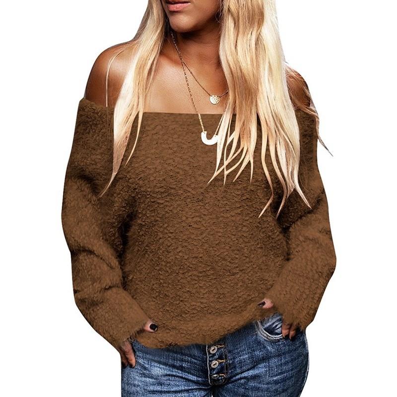 Womens Off Shoulder Knit Sweater Autumn Long Sleeve Knitted Pullover 2019 Women Winter Jumper Pull Femme, Beige
Womens Off Shoulder Knit Sweater Autumn Long Sleeve Knitted Pullover 2019 Women Winter Jumper Pull Femme, Beige