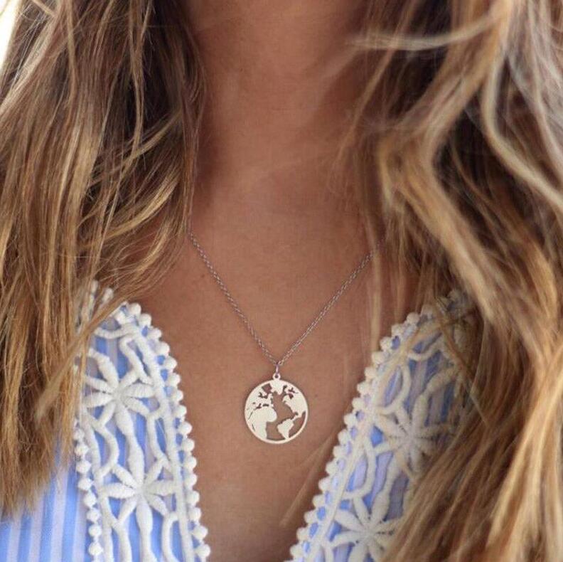 World Map Necklace Round World Globetrotter Necklace Hollow Earth World Map Necklace outdoor jewelry Globe Wanderlust gift, Silver
World Map Necklace Round World Globetrotter Necklace Hollow Earth World Map Necklace outdoor jewelry Globe Wanderlust gift, Silver