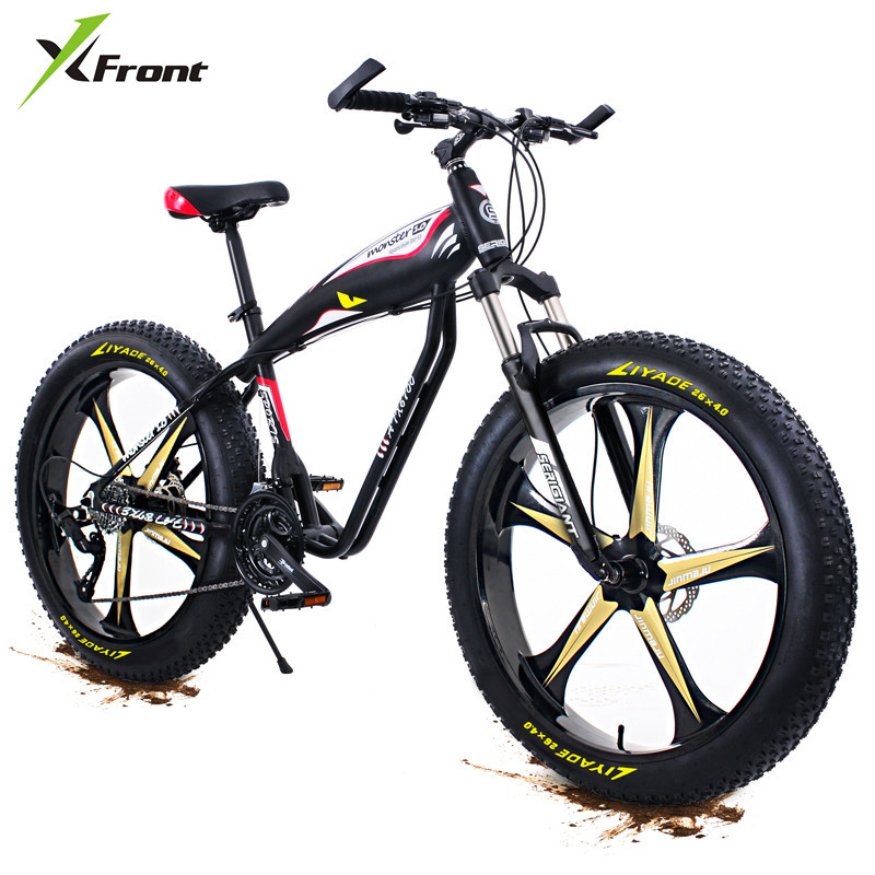 New X-Front Aluminum Alloy Frame 4.0 Wide Fat Tire 27 Speed Oil Disc Brake Mountain Snow Beach Bike Outdoor Downhill Bicycle
New X-Front Aluminum Alloy Frame 4.0 Wide Fat Tire 27 Speed Oil Disc Brake Mountain Snow Beach Bike Outdoor Downhill Bicycle