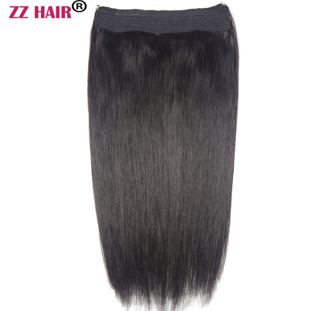 16"-28" One Piece Set 180g 100% Brazilian Remy Flip Human Hair Extensions Fish Line No Clips Natural Straight