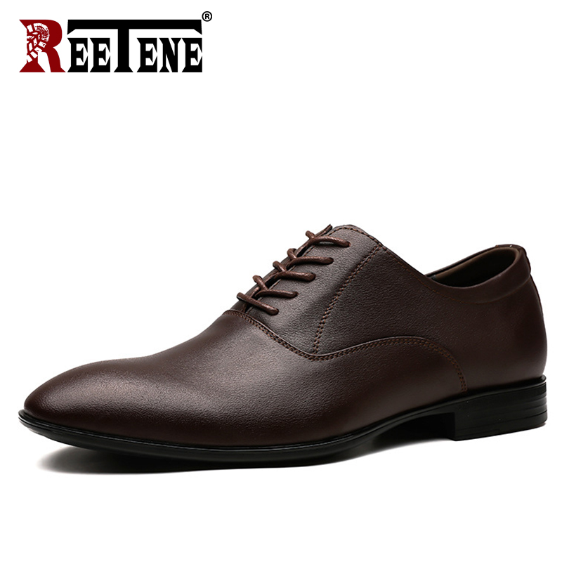 Genuine Leather Men Business Shoes Breathable Wedding Shoes Men Pointed Comfort Dress Male Casual Men'S Office