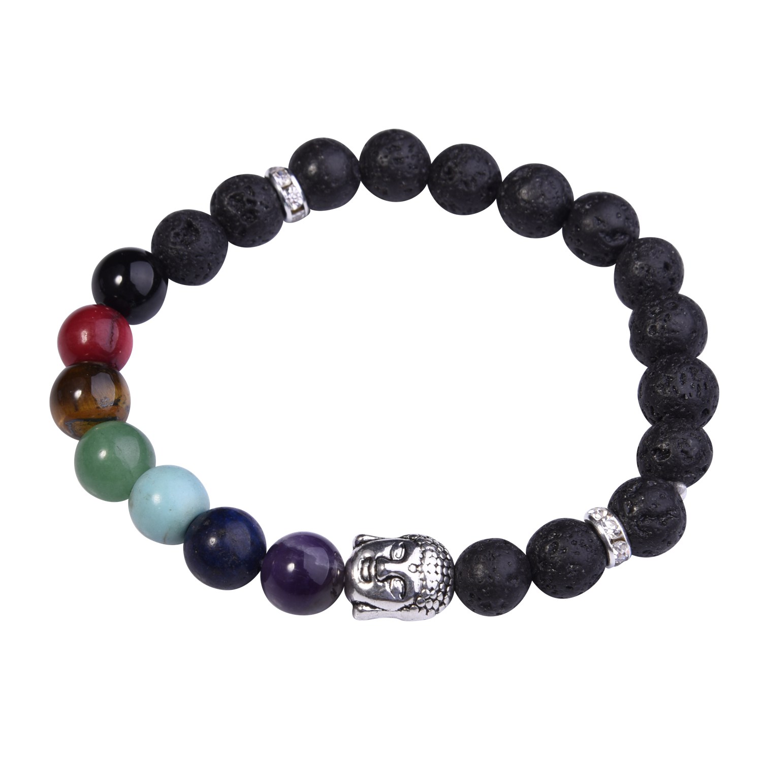Natural Gemstone Beaded Stretch Prayer Friendship Bracelet - Semi-precious Bangle Bracelet Healing