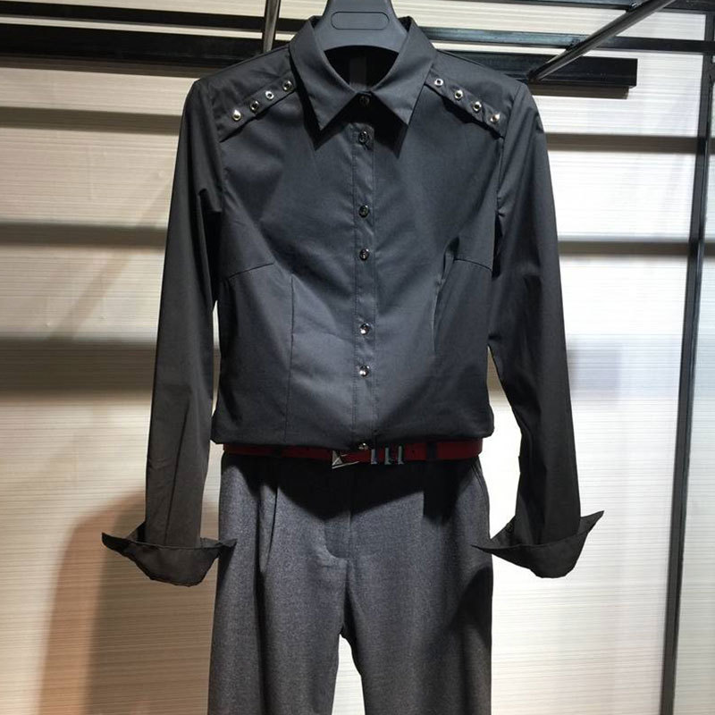 High Quality Black Shirt Women Spring Autumn Clothing New Lapel Slim Fit Long Sleeve Office Shirts Business Lady Tops Blusas
High Quality Black Shirt Women Spring Autumn Clothing New Lapel Slim Fit Long Sleeve Office Shirts Business Lady Tops Blusas