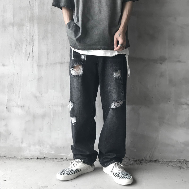 Men' jeans 2020 summer slim solid color do old ragged beggar high title jeans loose leisure personality youth men' wear, Black
Men' jeans 2020 summer slim solid color do old ragged beggar high title jeans loose leisure personality youth men' wear, Black