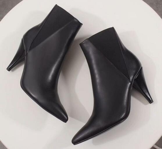 Luxury New SL Womens Half booties Ankle Pointed Toes Ladies High Cone Heels Shoes Black Cow LeatherBoots Size 35-42
Luxury New SL Womens Half booties Ankle Pointed Toes Ladies High Cone Heels Shoes Black Cow LeatherBoots Size 35-42